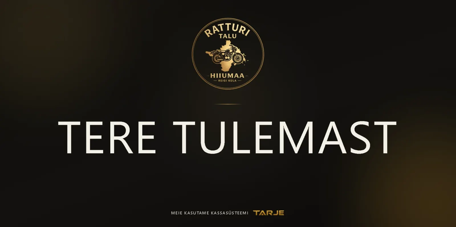Tarje kliendiekraani tervitusvaade